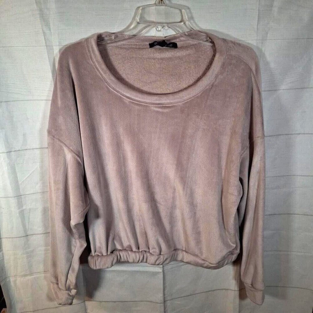 Ocean Drive Fleece Long Sleeve Shirt‎ Tan Women's Size S NWT